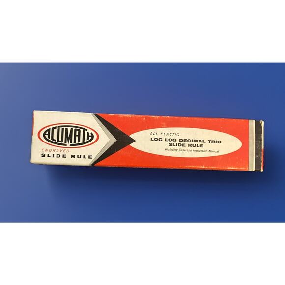 ACU-MATH 150 Slide Rule With Plastic Case Instructions and Box Vintage USA - Picture 2 of 5